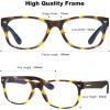 imageCARFIA Square Blue Light Blocking Glasses  AntiFatigue Computer Gaming Glasses Prevent Headaches EyeglassesMatte Tortoise Frame