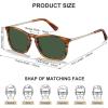 imageCARFIA Vintage Polarized Sunglasses for Men Women Lightweight Durable Design with UV Protection CA5200A Tea Frame Gray Sheet