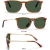 imageCARFIA Vintage Polarized Sunglasses for Men Women Lightweight Durable Design with UV Protection CA5200A Tea Frame Gray Sheet
