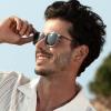 imageCARFIA Vintage Polarized Sunglasses for Men Women Lightweight Durable Design with UV Protection CA5200C Transparent Light Grey Framed Grey Lens