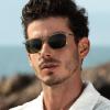 imageCARFIA Vintage Polarized Sunglasses for Men Women Lightweight Durable Design with UV Protection CA5200C Transparent Light Grey Framed Grey Lens