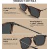 imageCARFIA Vintage Polarized Sunglasses for Men Women Lightweight Durable Design with UV Protection CA5200F Grey Lenses Tortoise Frame