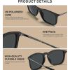 imageCARFIA Vintage Polarized Sunglasses for Men Women Lightweight Durable Design with UV Protection CA5200Grey Lenses Black Frame