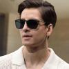 imageCARFIA Vintage Polarized Sunglasses for Men Women Lightweight Durable Design with UV Protection CA5200Grey Lenses Black Frame
