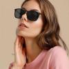 imageCARFIA Vintage Polarized Sunglasses for Men Women Lightweight Durable Design with UV Protection CA5200Grey Lenses Black Frame