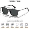 imageCARFIA Vintage Polarized Sunglasses for Men Women Lightweight Durable Design with UV Protection CA5200Grey Lenses Black Frame
