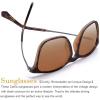 imageCARFIA Vintage Polarized Sunglasses for Men Women Lightweight Durable Design with UV Protection CA5200H Brown Gradient Lenses