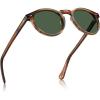 3. Striped Brown Frame Green Lenses