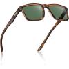 3. Brown Striped Frame Green Lens
