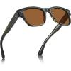 imageCARFIA Retro Mens Sunglasses Womens Polarized Thick Acetate Frame Durable Metal Hinge Premium ThreePoint Rivets Glasses7green Stripe Frame Brown Lens