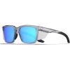 imageCARFIA Sports Casual Mens Womens Polarized Sunglasses  Removable Side Shield UV Protection CA0921Gray Frame Ice Blue Lens