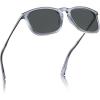 C. Transparent Light Grey Framed Grey Lens
