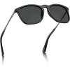 imageCARFIA Vintage Polarized Sunglasses for Men Women Lightweight Durable Design with UV Protection CA5200Grey Lenses Black Frame