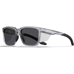 imageCARFIA Sports Casual Mens Womens Polarized Sunglasses  Removable Side Shield UV Protection CA0921Gray Frame Gray Lens