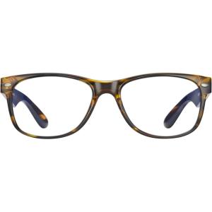 imageCARFIA Square Blue Light Blocking Glasses  AntiFatigue Computer Gaming Glasses Prevent Headaches EyeglassesBrown Stripe Frame