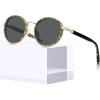 6.white and Yellow Checkered Line Frame Grey Lens
