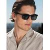 imageCARFIA Retro Acetate Polarized Sunglasses for Men UV400 Protection Driving Outdoor AntiGlare Sun Glasses CA5354WSA Black Frame  Grey Lenses