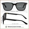 imageCARFIA Retro Acetate Polarized Sunglasses for Men UV400 Protection Driving Outdoor AntiGlare Sun Glasses CA5354WSA Black Frame  Grey Lenses