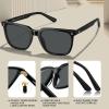 imageCARFIA Retro Acetate Polarized Sunglasses for Men UV400 Protection Driving Outdoor AntiGlare Sun Glasses CA5354WSA Black Frame  Grey Lenses