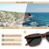 imageCARFIA Retro Acetate Polarized Sunglasses for Men UV400 Protection Driving Outdoor AntiGlare Sun Glasses CA5354WSG Brown Tortoiseshell Frame Grey Lenses