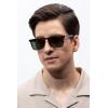imageCARFIA Retro Polarized Sunglasses for Men UV Protection Handcrafted Acetate Frame Fashion Cool Sun Glasses CA535722 Brown Striped Frame Green Lens