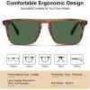 imageCARFIA Retro Polarized Sunglasses for Men UV Protection Handcrafted Acetate Frame Fashion Cool Sun Glasses CA535722 Brown Striped Frame Green Lens