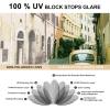 imageCARFIA Retro Polarized Sunglasses for Men UV Protection Handcrafted Acetate Frame Fashion Cool Sun Glasses CA535723 Clear Tea Frame Green Lens