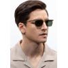 imageCARFIA Retro Polarized Sunglasses for Men UV Protection Handcrafted Acetate Frame Fashion Cool Sun Glasses CA535723 Clear Tea Frame Green Lens