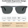 imageCARFIA Retro Polarized Sunglasses for Men UV Protection Handcrafted Acetate Frame Fashion Cool Sun Glasses CA5357261 Transparent Grey Frame Gray Lens