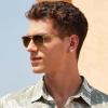 imageCARFIA Retro Polarized Sunglasses for Men UV Protection Handcrafted Acetate Frame Fashion Cool Sun Glasses CA5357262 Clear Coffee Frame Brown Lens