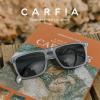 imageCARFIA Retro Polarized Sunglasses for Men UV Protection Handcrafted Acetate Frame Fashion Cool Sun Glasses CA5357265 Crystal Blue Frame Gray Lens
