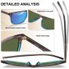 imageCARFIA Retro Polarized Sunglasses for Men UV Protection Handcrafted Acetate Frame Fashion Cool Sun Glasses CA5357282 Brown Blue Frame Blue Mirrored