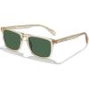 imageCARFIA Retro Polarized Sunglasses for Men UV Protection Handcrafted Acetate Frame Fashion Cool Sun Glasses CA535723 Clear Tea Frame Green Lens