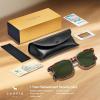 imageCARFIA Retro Mens Sunglasses Womens Polarized Classic Acetate Square UV400 Protection Driving GlassesA2 Tortoise Frame Green Lens