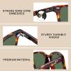 imageCARFIA Retro Mens Sunglasses Womens Polarized Classic Acetate Square UV400 Protection Driving GlassesA2 Tortoise Frame Green Lens