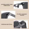 imageCARFIA Retro Mens Sunglasses Womens Polarized Classic Acetate Square UV400 Protection Driving GlassesA3transparent Grey Frame Grey Lens