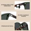 imageCARFIA Retro Mens Sunglasses Womens Polarized Classic Acetate Square UV400 Protection Driving GlassesA4 Green Frame Grey Lens