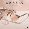 imageCARFIA Small Face Acetate Polarized Sunglasses for Women UV Protection Retro Double Bridge Eyewears Metal Brow Round Sunnies51 Pink Mirror Pink Tortoise Frame