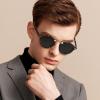 imageCARFIA Small Face Acetate Polarized Sunglasses for Women UV Protection Retro Double Bridge Eyewears Metal Brow Round Sunnies60 Tortoise Frame Grey Lens