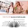 imageCARFIA Small Face Acetate Polarized Sunglasses for Women UV Protection Retro Double Bridge Eyewears Metal Brow Round Sunnies81 Tortoise Frame Gradient Brown Lens