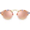 imageCARFIA Small Face Acetate Polarized Sunglasses for Women UV Protection Retro Double Bridge Eyewears Metal Brow Round Sunnies82 White Pink Tortoise Frame Pink Mirrored
