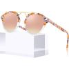 8-2. White Pink Tortoise Frame Pink Mirrored