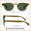 imageCARFIA Retro Cool Atetate Sunglasses for Men Polarized UV Protection Keyhole Square Sunnies Driving Shades Trendy Eyewears11olive Green Stripe Gradient Frame Green Lens