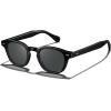imageCARFIA Retro Cool Atetate Sunglasses for Men Polarized UV Protection Keyhole Square Sunnies Driving Shades Trendy Eyewears21 Black Frame Grey Lens