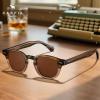 imageCARFIA Retro Cool Atetate Sunglasses for Men Polarized UV Protection Keyhole Square Sunnies Driving Shades Trendy Eyewears31brown Stripe Gradient Frame Brown Lens