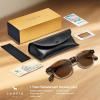 imageCARFIA Retro Cool Atetate Sunglasses for Men Polarized UV Protection Keyhole Square Sunnies Driving Shades Trendy Eyewears31brown Stripe Gradient Frame Brown Lens