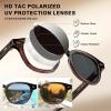 imageCARFIA Retro Cool Atetate Sunglasses for Men Polarized UV Protection Keyhole Square Sunnies Driving Shades Trendy Eyewears41 Brown Tortoise Burgundy Frame Grey Lens