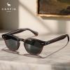 imageCARFIA Retro Cool Atetate Sunglasses for Men Polarized UV Protection Keyhole Square Sunnies Driving Shades Trendy Eyewears41 Brown Tortoise Burgundy Frame Grey Lens
