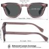 imageCARFIA Retro Polarized Mens Sunglasses for Womens Chunky Acetate FrameStylish Fit Large Face UV Protection ShadesB1 Transparent Brown Frame Grey Lens