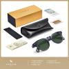 imageCARFIA Retro Polarized Mens Sunglasses for Womens Chunky Acetate FrameStylish Fit Large Face UV Protection ShadesB3 Transparent Gray Frame Green Lens